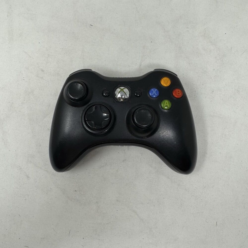 Microsoft Xbox 360 Wireless Controller Model 1460 Black Console Gamepad